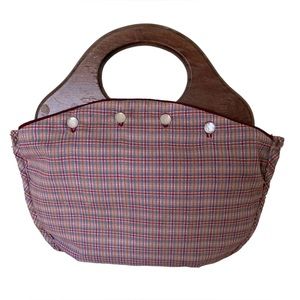 Vintage Bermuda Bag with wooden clutch handles